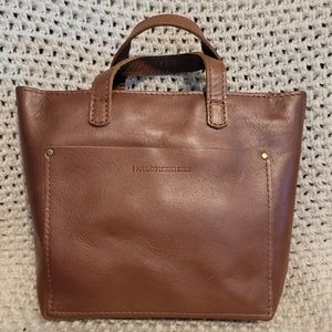 Portland Leather mini crossbody in Soleil